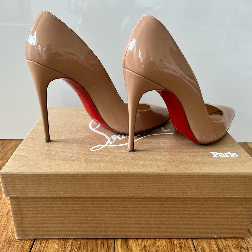 Christian Louboutin Piagelle Follies 100 Patent Leather Pumps